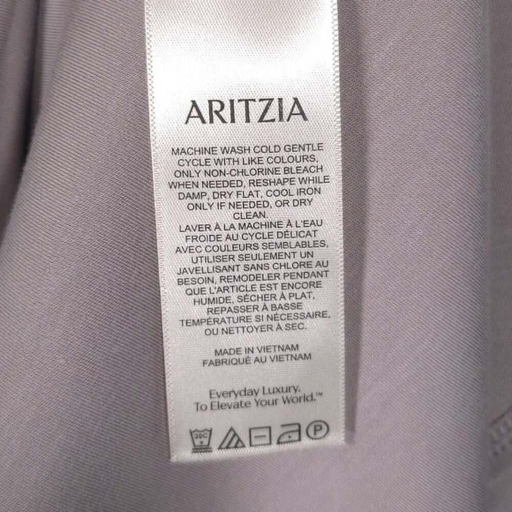 Aritzia Wilfred Goodlux Bloomsbury Mini Dress MEDIUM Ruffled Gray Sleeveless - Picture 11 of 12
